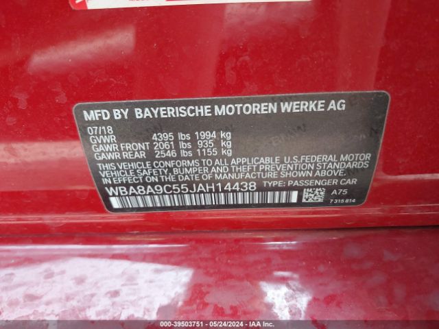 WBA8A9C55JAH14438 BMW 320i