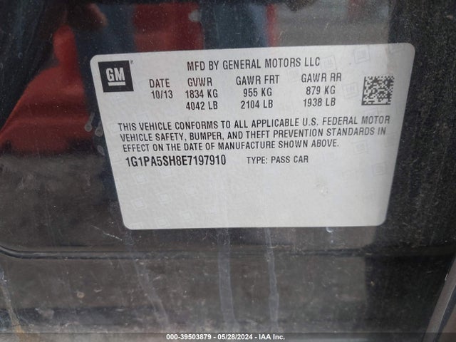 Chevrolet Cruze Ls Auto 2014 1G1PA5SH8E7197910 Image 9