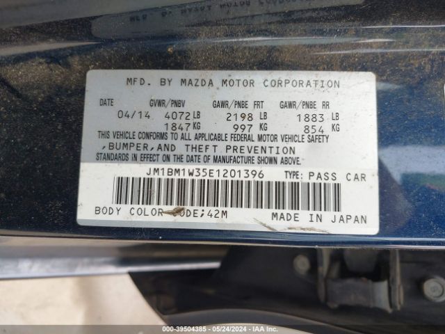 JM1BM1W35E1201396 Mazda Mazda3 S Grand Touring