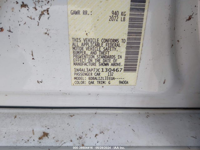 Nissan Altima 2.5 Sv 2018 1N4AL3AP7JC130467 Image 9