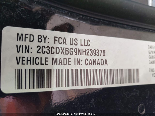 Dodge Charger Sxt Rwd 2022 2C3CDXBG9NH239378 Image 9