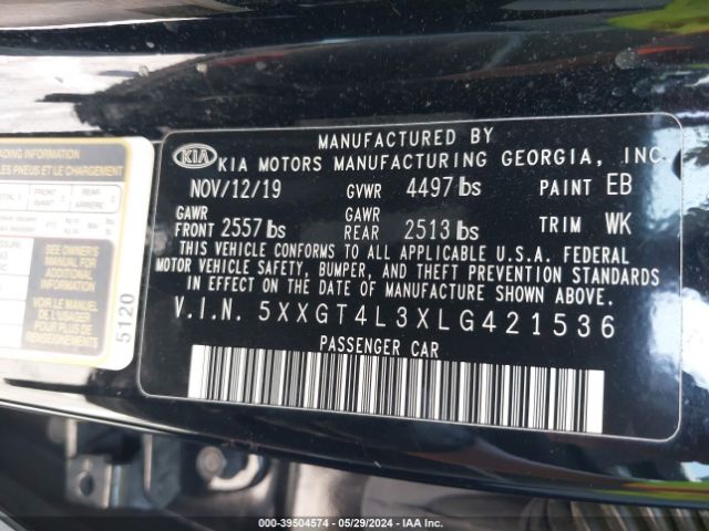5XXGT4L3XLG421536 KIA Optima Lx