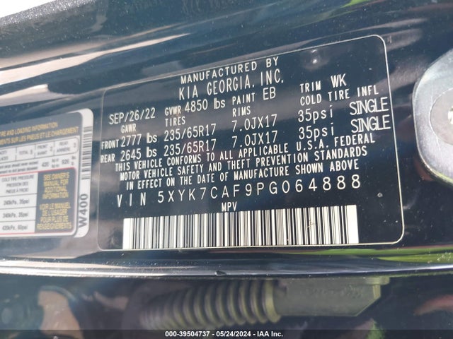 5XYK7CAF9PG064888 KIA Sportage X-pro