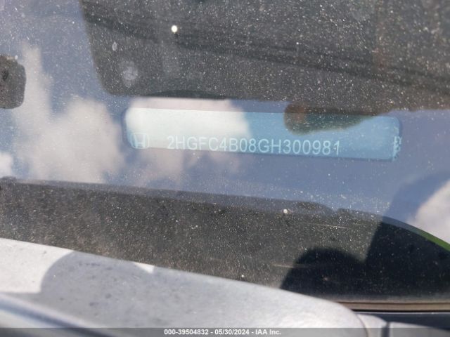 2HGFC4B08GH300981 Honda Civic Lx-p