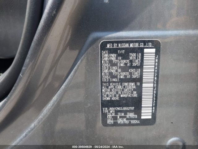 JN8AY2NC0J9552787 Nissan Armada Sl