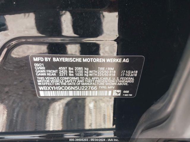 WBXYH9C06N5U22766 BMW X2 Sdrive28i