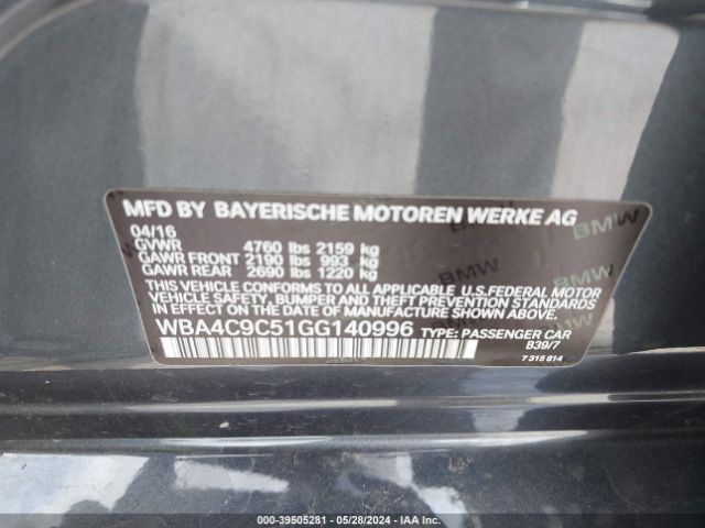 WBA4C9C51GG140996 BMW 428i Gran Coupe Xdrive