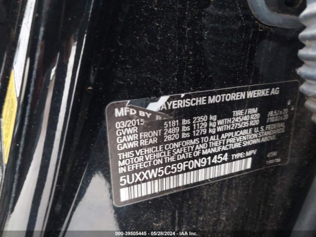 5UXXW5C59F0N91454 BMW X4 Xdrive35i