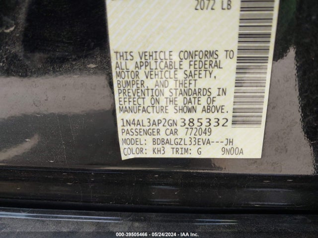 Nissan Altima 2.5 S 2016 1N4AL3AP2GN385332 Image 9