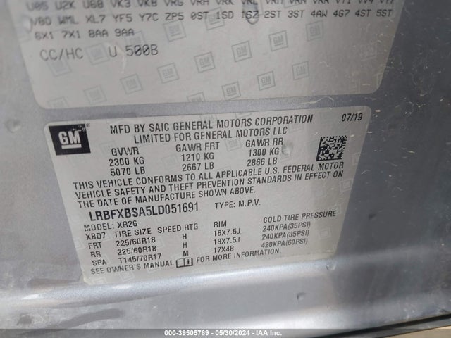Buick Envision Fwd Preferred 2020 LRBFXBSA5LD051691 Image 9
