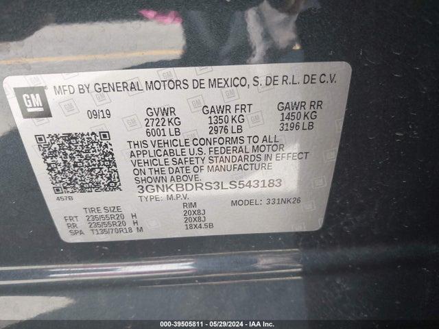 Chevrolet Blazer Fwd 3lt 2020 3GNKBDRS3LS543183 Image 9