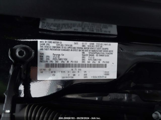 1FADP5AU1HL104296 Ford C-max Hybrid Se