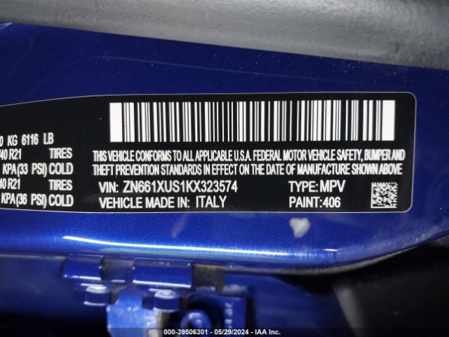 ZN661XUS1KX323574 Maserati Levante Gransport