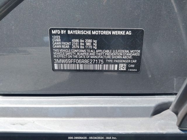 3MW69FF06R8E27175 BMW 3 Series 330i