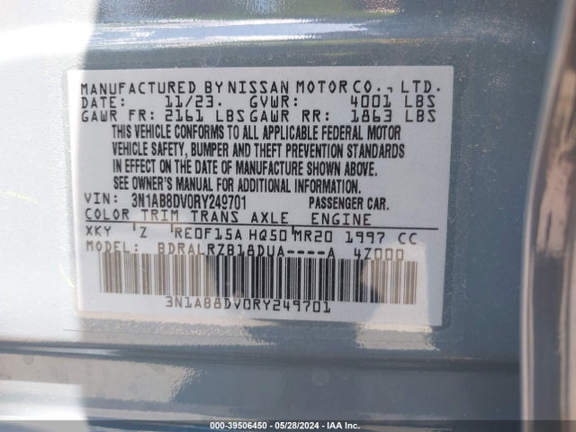 Nissan Sentra Sr Xtronic Cvt 2024 3N1AB8DV0RY249701 Image 9