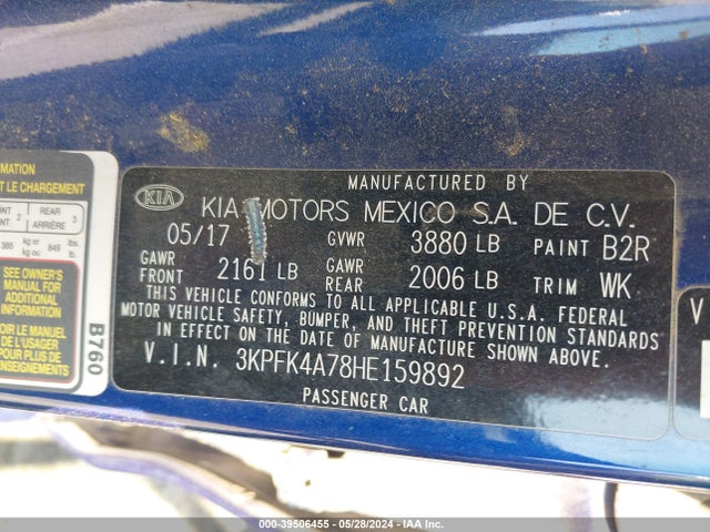 KIA FORTE LX 2017 3KPFK4A78HE159892 Image 9
