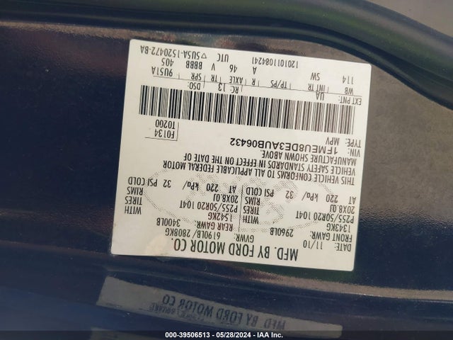 Aukcja sprzedaży 2010 Ford Explorer Xlt, vin: 1FMEU8DE3AUB06432, numer aukcji: 39506513