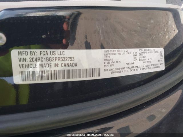 2C4RC1BG2PR532753 Chrysler Pacifica Touring L
