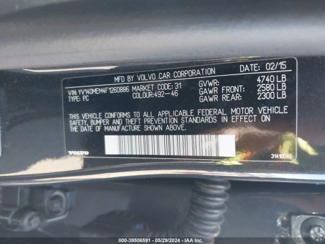 YV140MEM4F1260886 Volvo V60 T5 Platinum