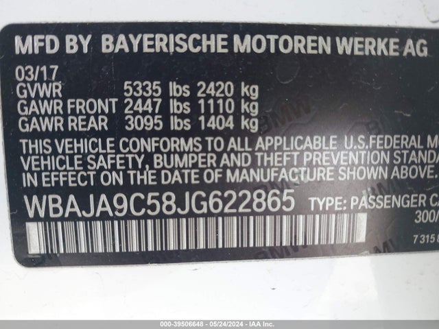 WBAJA9C58JG622865 BMW 530e Iperformance