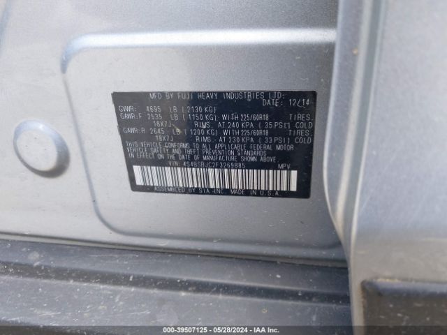 4S4BSBJC2F3269885 Subaru Outback 2.5i Limited