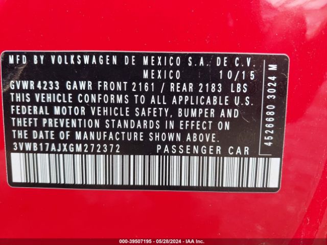 3VWB17AJXGM272372 Volkswagen Jetta 1.8t Sport