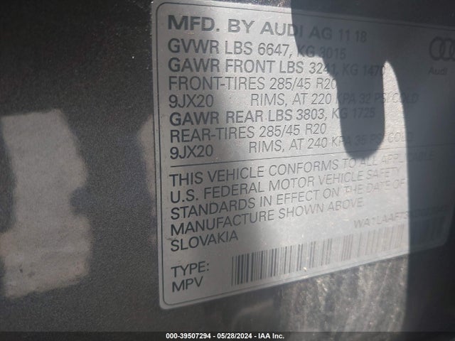 WA1LAAF73KD023041 Audi Q7 55 Premium/55 Se Premium