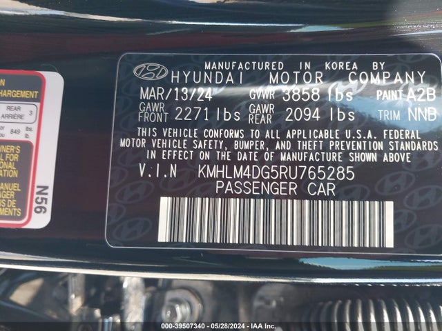 Hyundai ELANTRA SEL 2024 KMHLM4DG5RU765285 Image 9