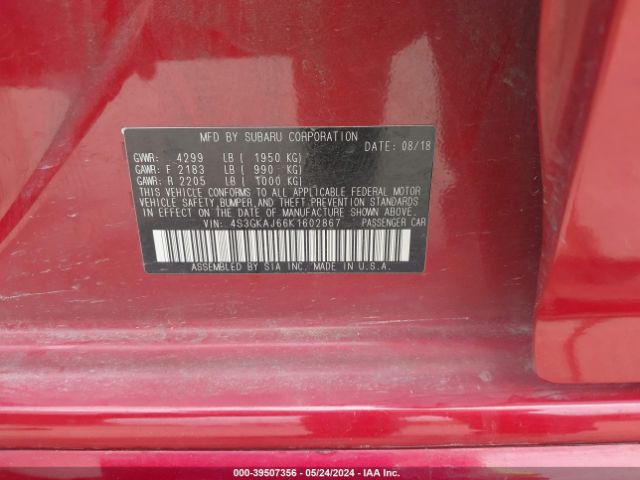 4S3GKAJ66K1602867 Subaru Impreza 2.0i Sport
