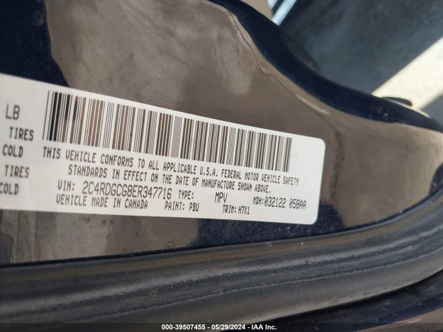 Dodge Grand Caravan Sxt 2014 2C4RDGCG8ER347716 Image 9