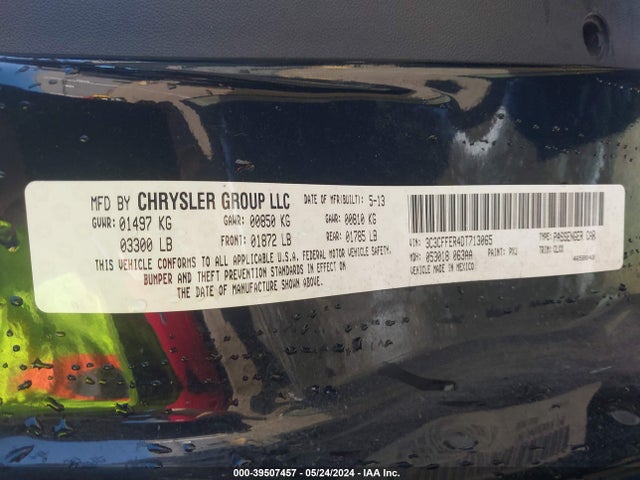 2013 FIAT 500C 3C3CFFER4DT713065 Photo 8