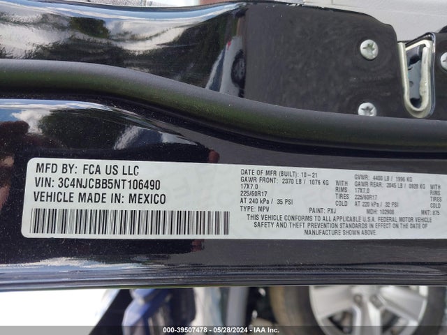 Jeep Compass Latitude Fwd 2022 3C4NJCBB5NT106490 Image 9