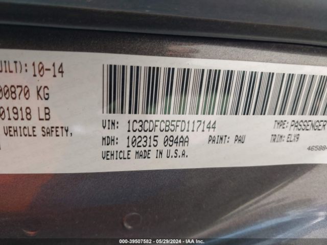 1C3CDFCB5FD117144 Dodge Dart Limited