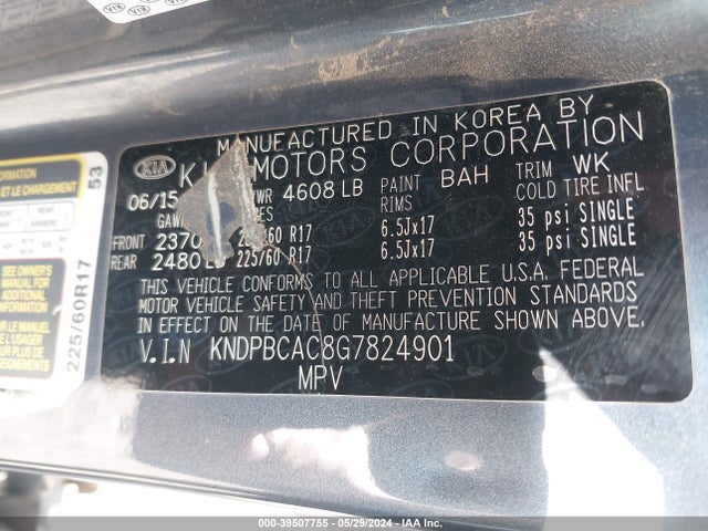 KIA Sportage Lx 2016 KNDPBCAC8G7824901 Image 9