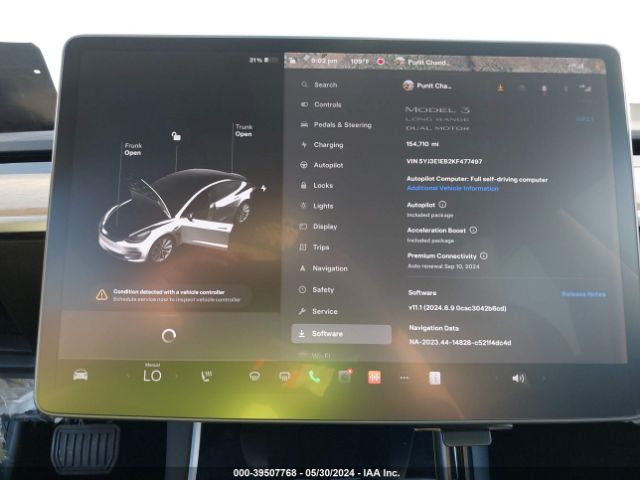 5YJ3E1EB2KF477497 Tesla Model 3 Long Range/performance