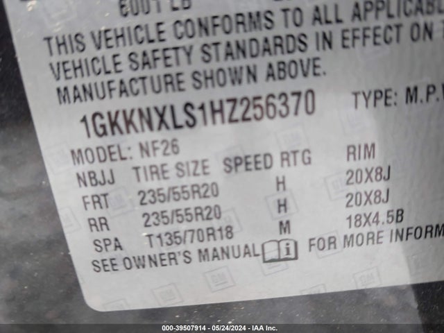 GMC Acadia Denali 2017 1GKKNXLS1HZ256370 Image 9
