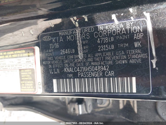 KIA Cadenza Premium 2017 KNALC4J16H5048942 Image 9