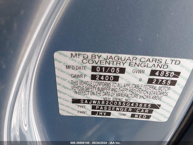 2005 JAGUAR XJ SAJWA82C05SG43655 Photo 8