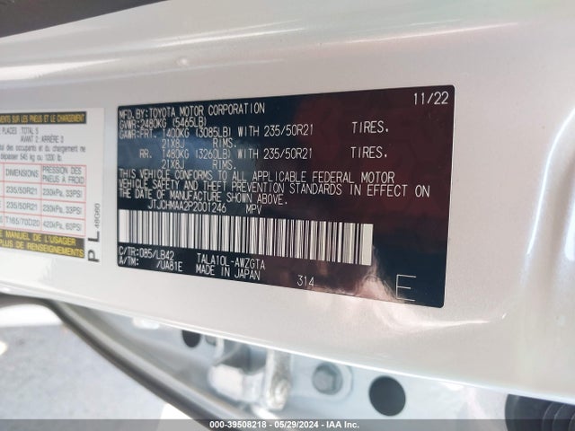 Lexus Rx 350 Premium Plus 2023 JTJCHMAA2P2001246 Image 9
