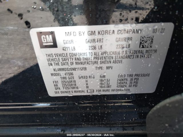 KL4MMDS20NB111228 Buick Encore Gx Fwd Select