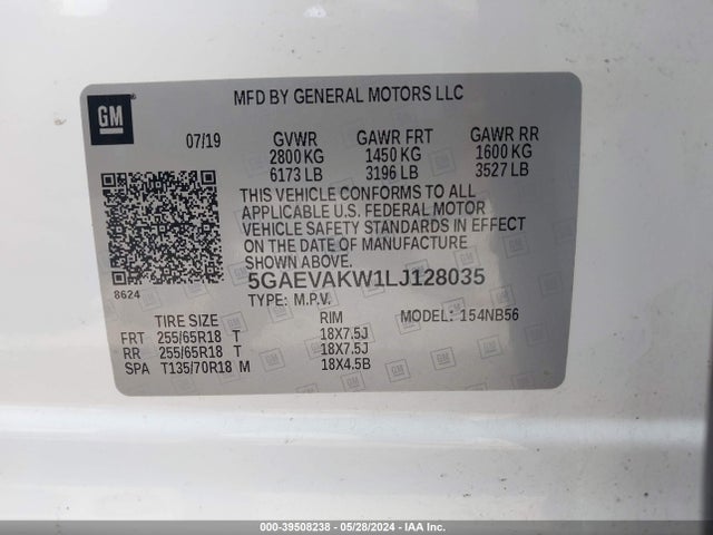 Buick Enclave Awd Essence 2020 5GAEVAKW1LJ128035 Image 9