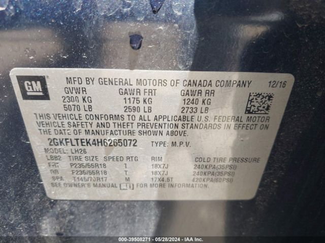 2GKFLTEK4H6265072 GMC Terrain Sle-2