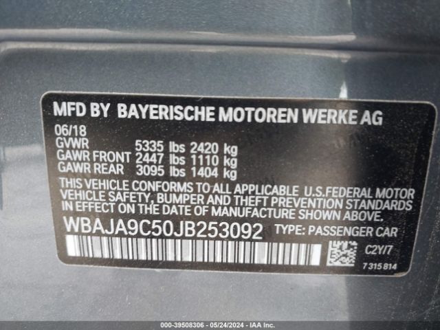 WBAJA9C50JB253092 BMW 530e Iperformance