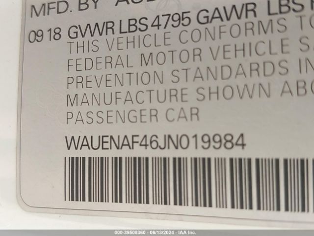 WAUENAF46JN019984 Audi A4 2.0t Premium/2.0t Tech Premium