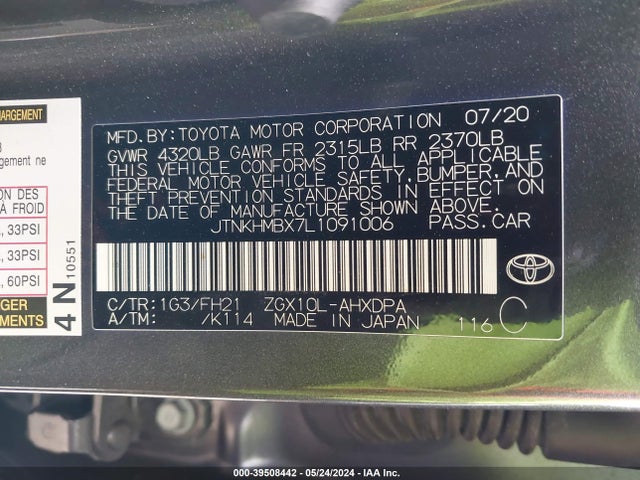 Toyota C-HR LE 2020 JTNKHMBX7L1091006 Image 9