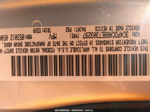 3C4PDCAB8ET303297 Dodge Journey American Value Pkg