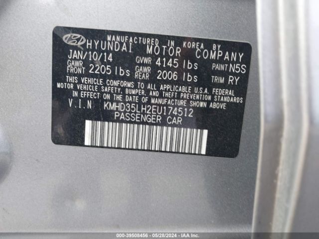KMHD35LH2EU174512 Hyundai ELANTRA GT