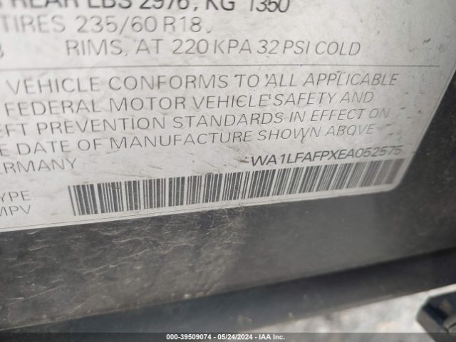 WA1LFAFPXEA052575 Audi Q5 2.0t Premium
