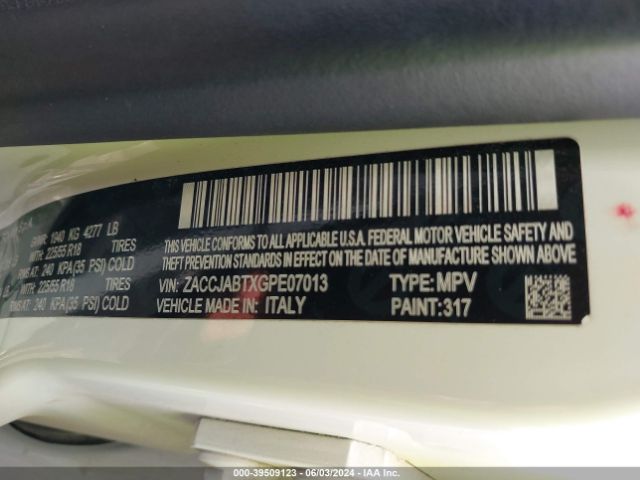 ZACCJABTXGPE07013 Jeep Renegade Latitude