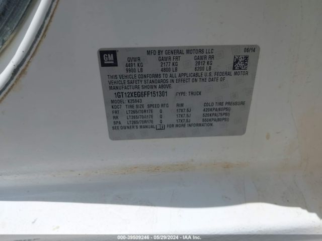 1GT12XEG6FF151301 GMC SIERRA 2500HD